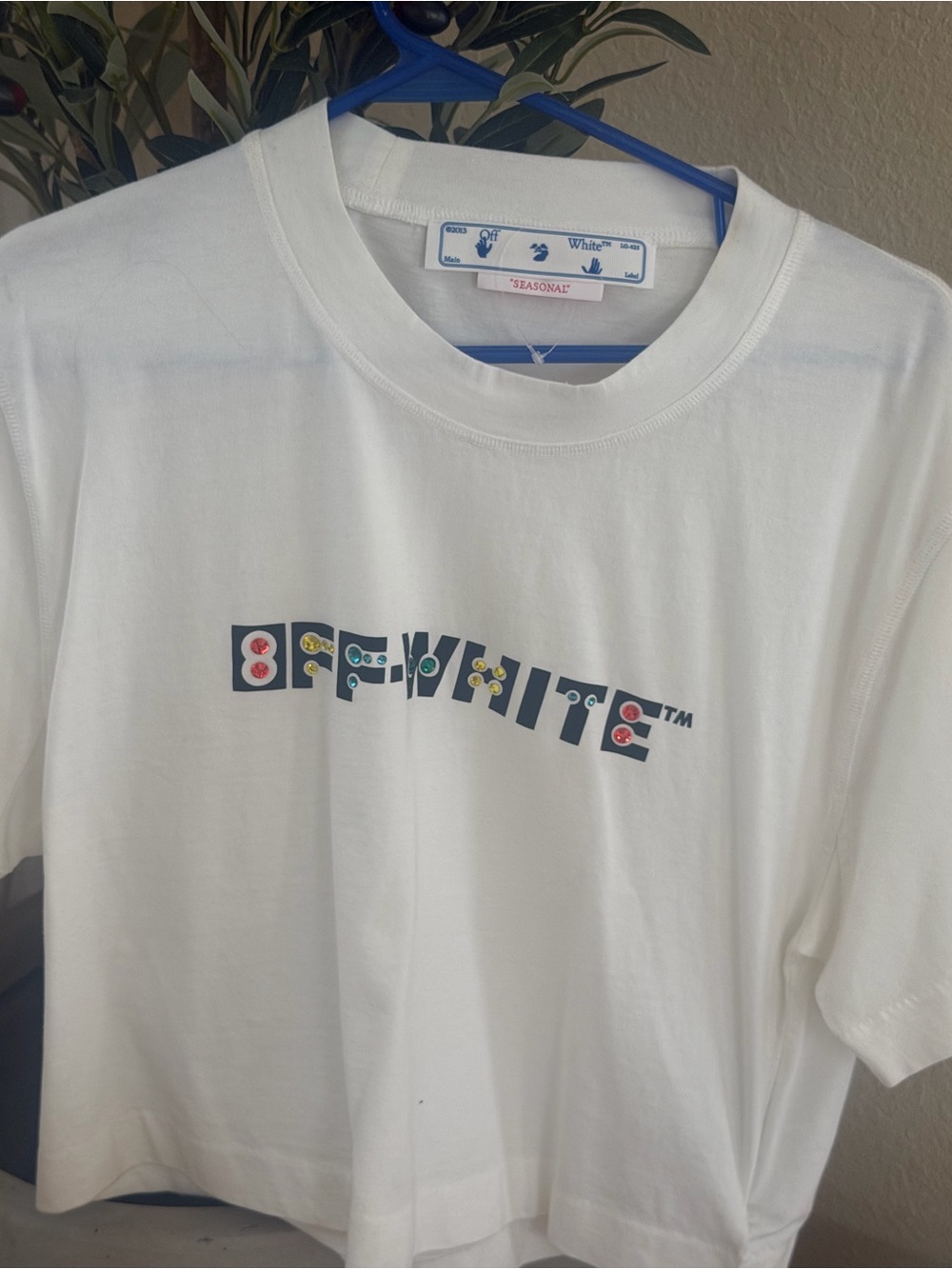 Off-White Woman’s Crop Graphic Tee - Logo Design